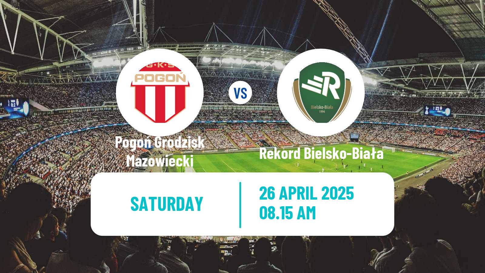 Soccer Polish Division 2 Pogoń Grodzisk Mazowiecki - Rekord Bielsko-Biała
