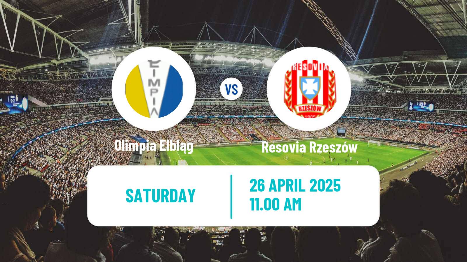 Soccer Polish Division 2 Olimpia Elbląg - Resovia Rzeszów