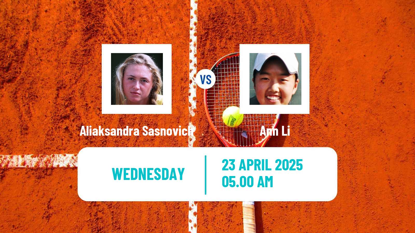 Tennis WTA Madrid Aliaksandra Sasnovich - Ann Li