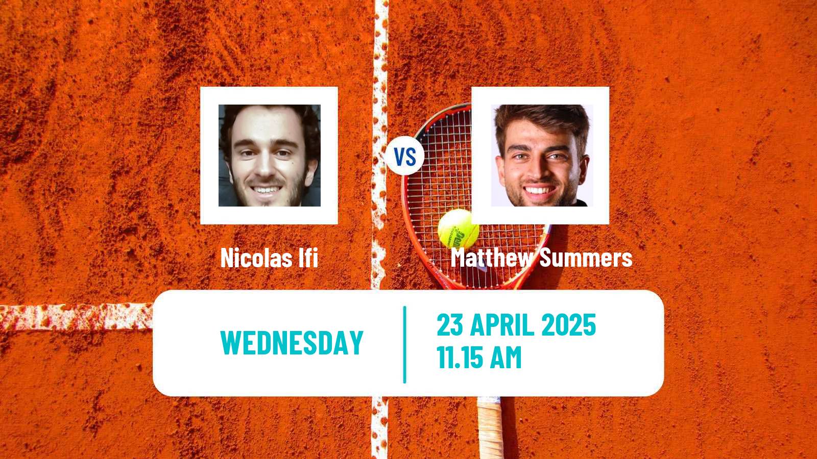 Tennis ITF M15 Monastir 16 Men Nicolas Ifi - Matthew Summers