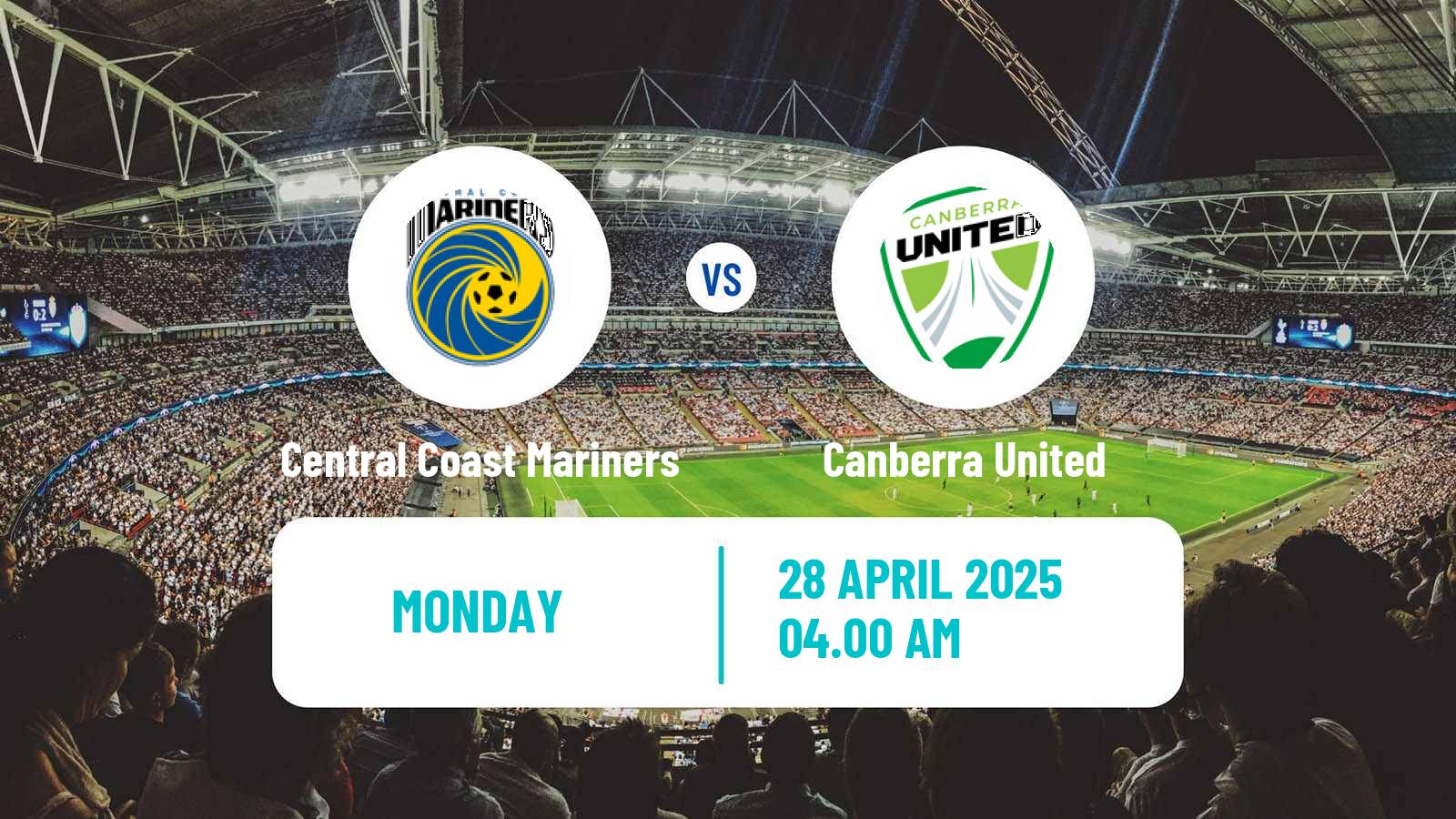 Soccer Australian A-League Women Central Coast Mariners - Canberra United