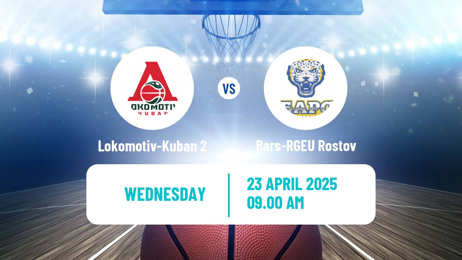 Basketball Russian Super League Basketball Lokomotiv-Kuban 2 - Bars-RGEU Rostov