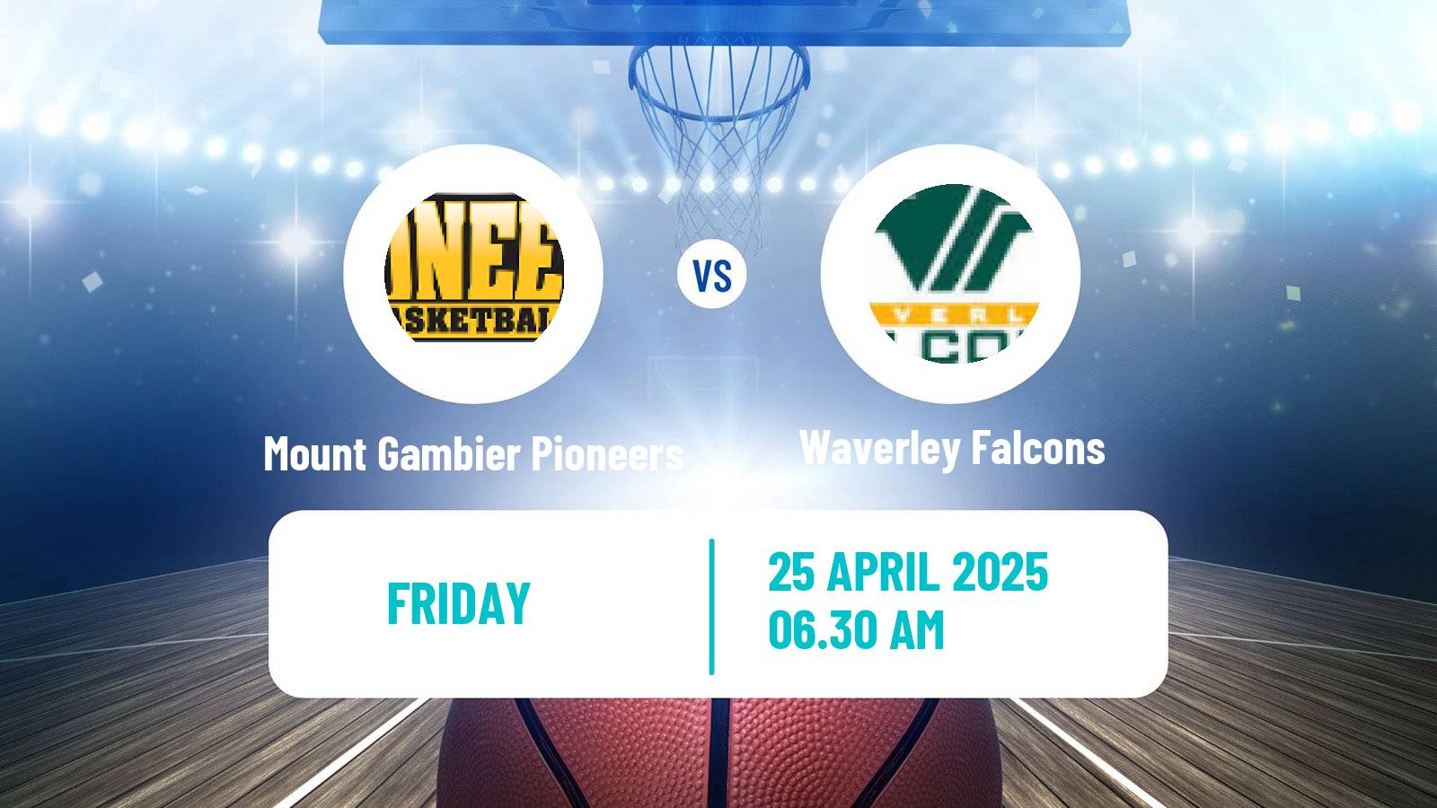 Basketball Australian NBL1 South Mount Gambier Pioneers - Waverley Falcons