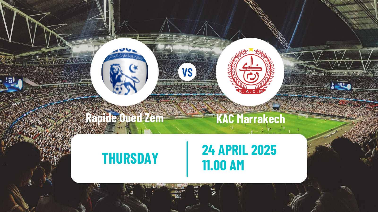 Soccer Moroccan Botola 2 Rapide Oued Zem - KAC Marrakech