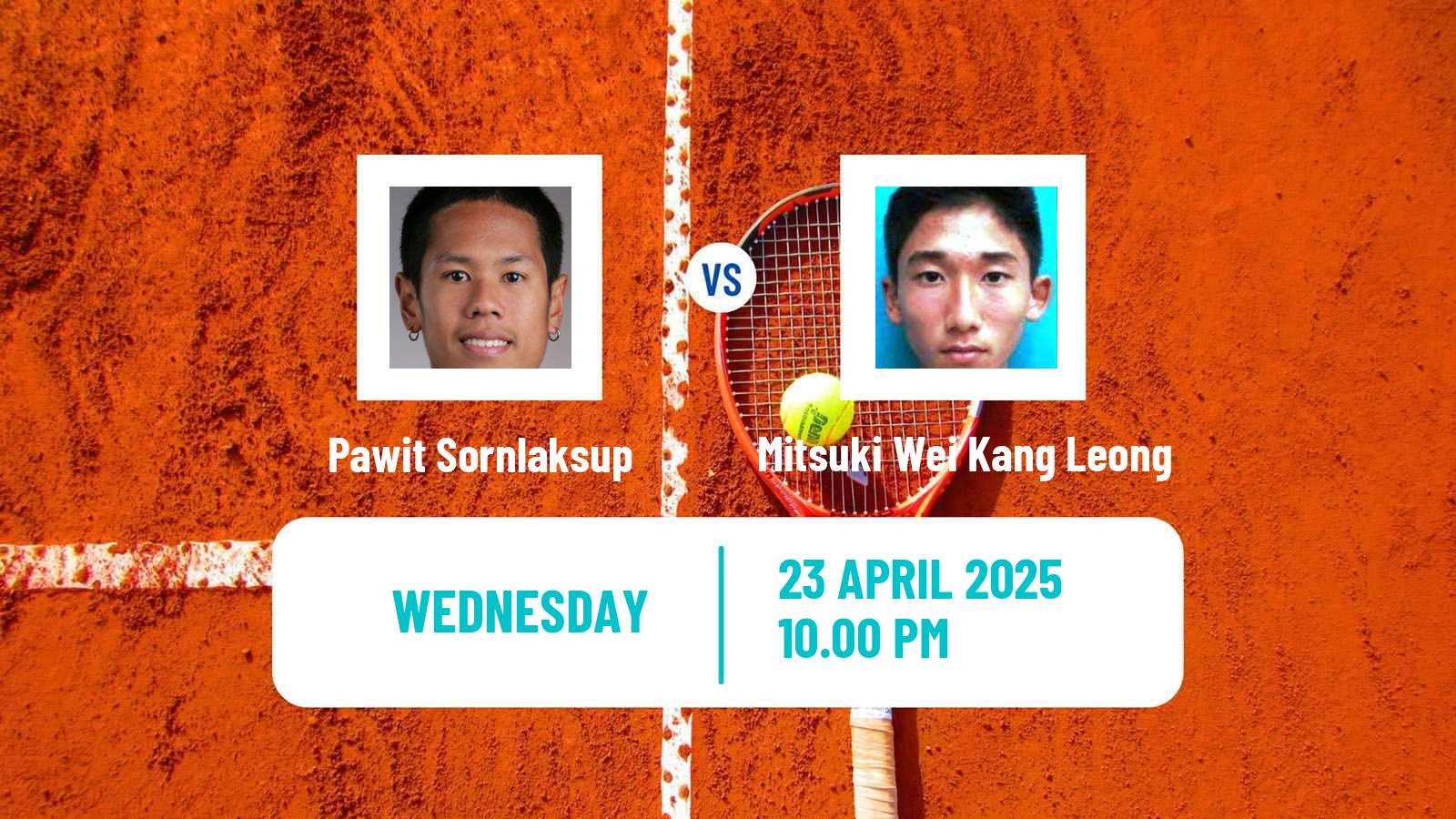Tennis ITF M15 Luan 3 Men Pawit Sornlaksup - Mitsuki Wei Kang Leong