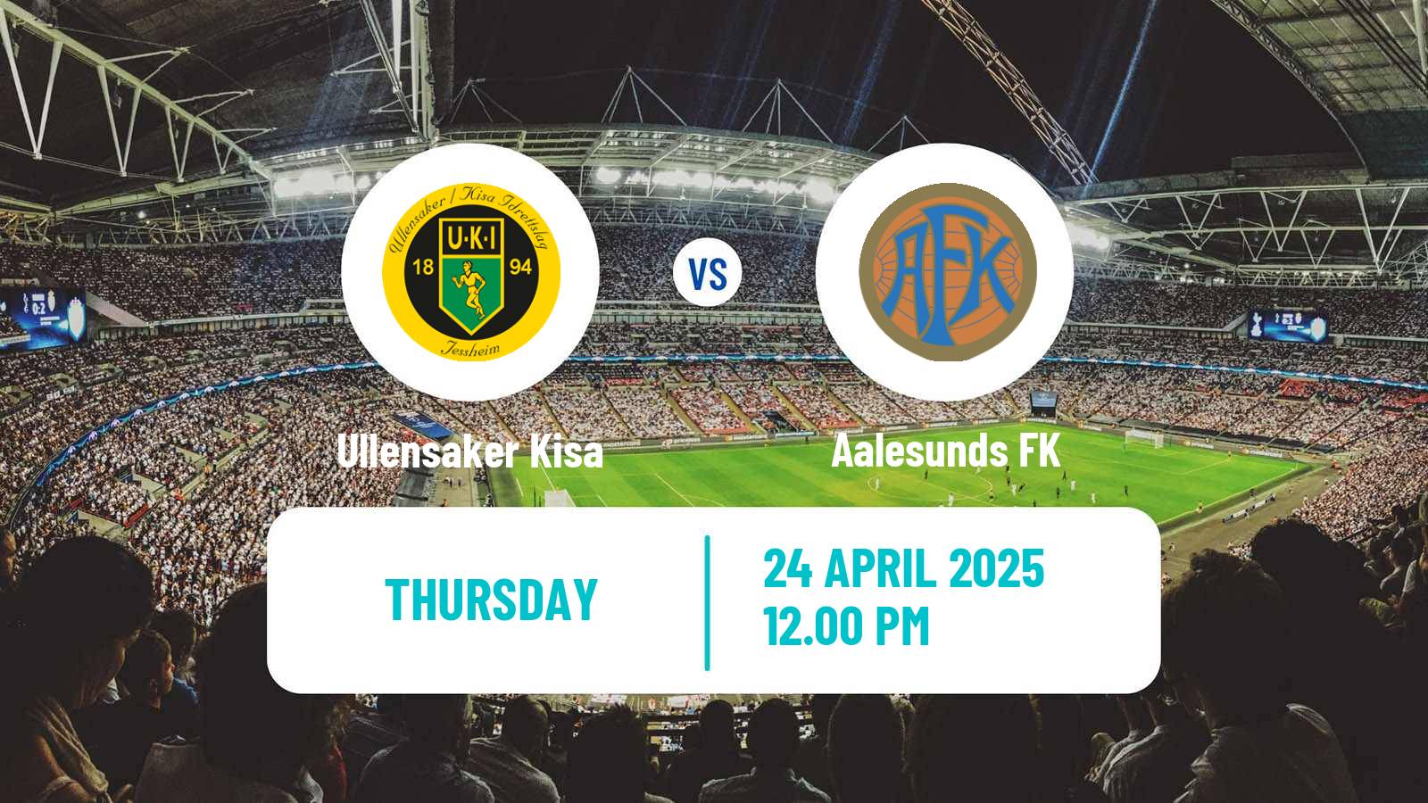 Soccer Norwegian NM Cup Ullensaker Kisa - Aalesunds