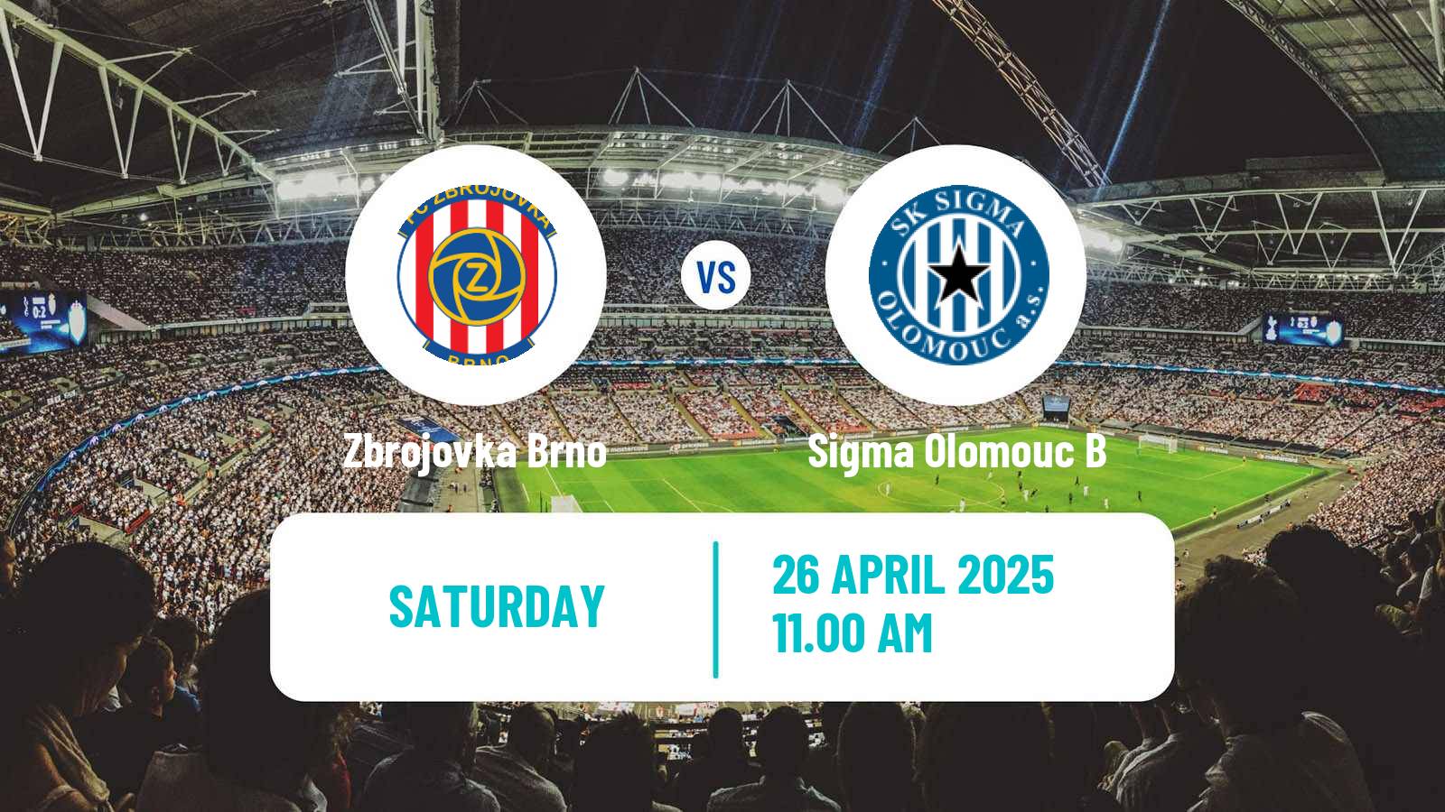 Soccer Czech Division 2 Zbrojovka Brno - Sigma Olomouc B