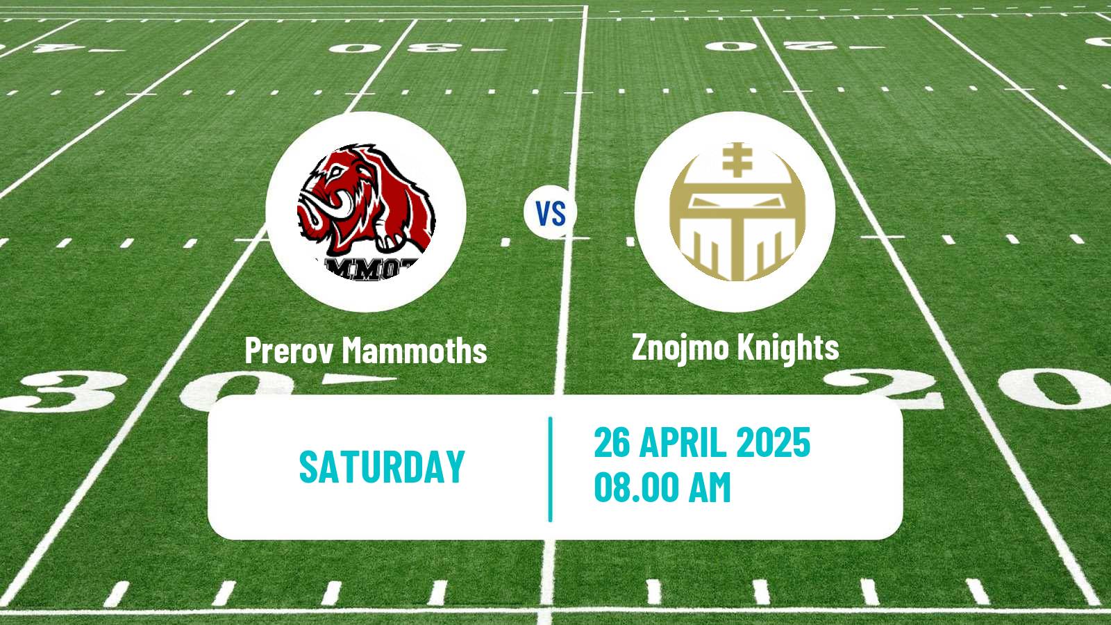 American football Czech CLAF Prerov Mammoths - Znojmo Knights