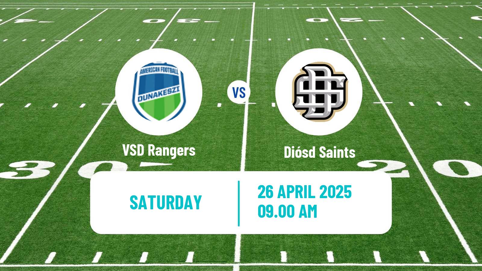 American football Hungarian HFL  American Football VSD Rangers - Diósd Saints