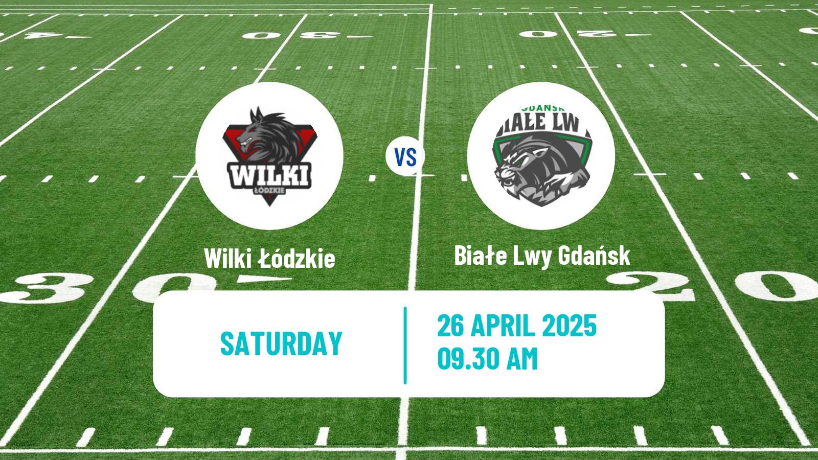 American football Polish PFL 1 Wilki Łódzkie - Białe Lwy Gdańsk