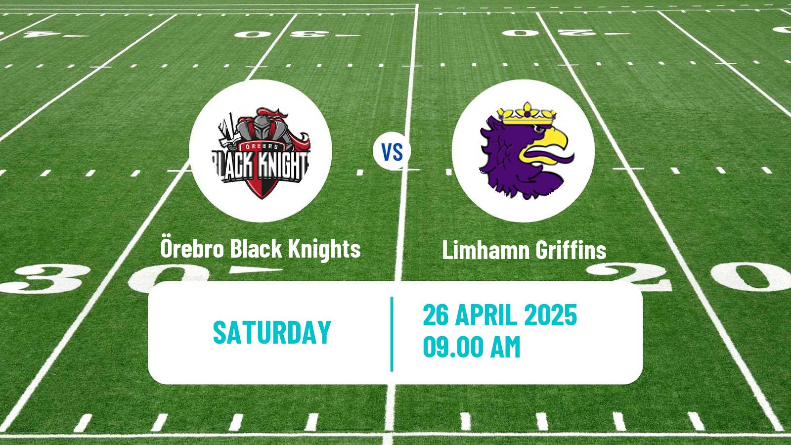American football Swedish Superserien American Football Örebro Black Knights - Limhamn Griffins