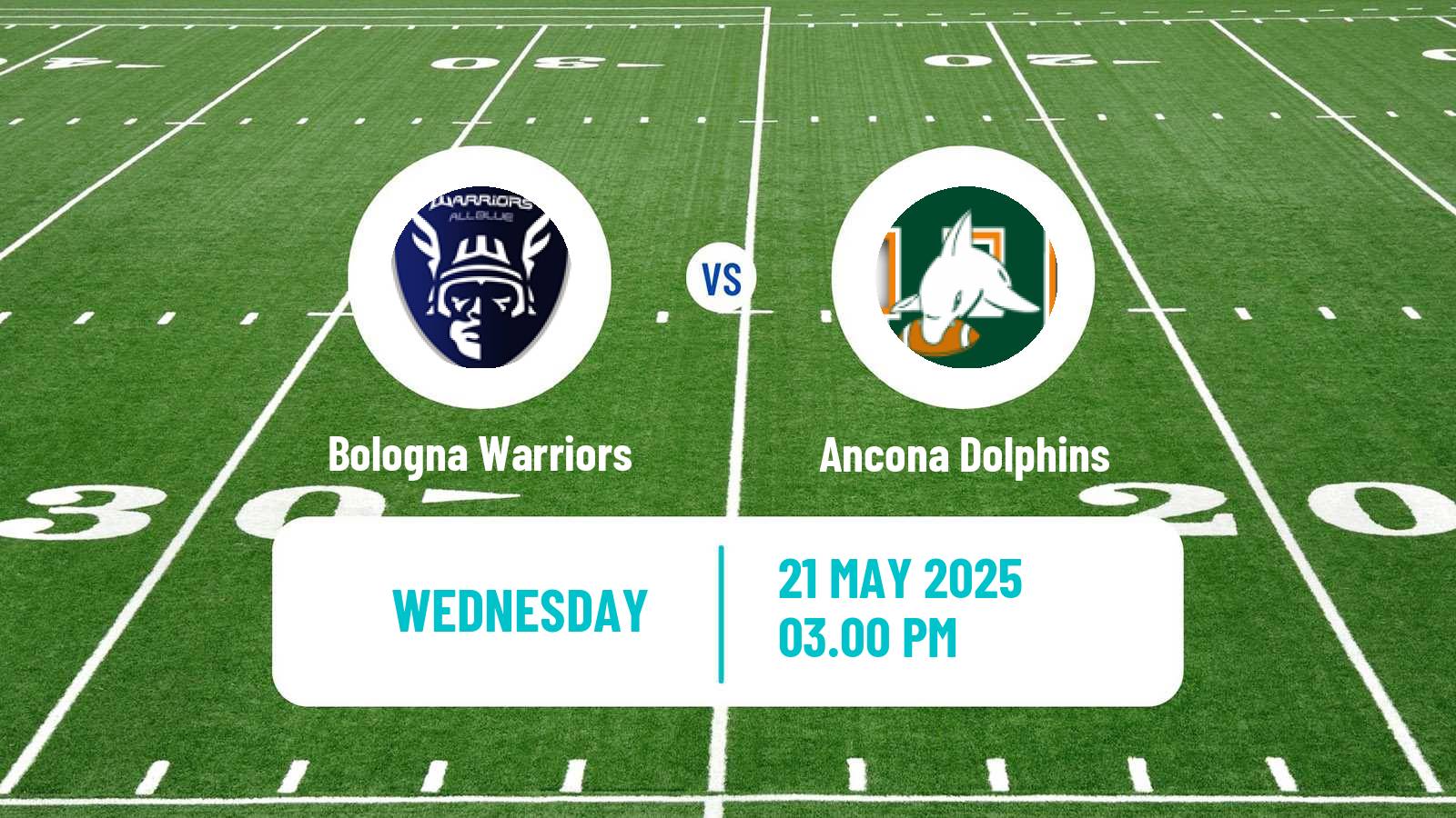 American football Italian IFL Bologna Warriors - Ancona Dolphins