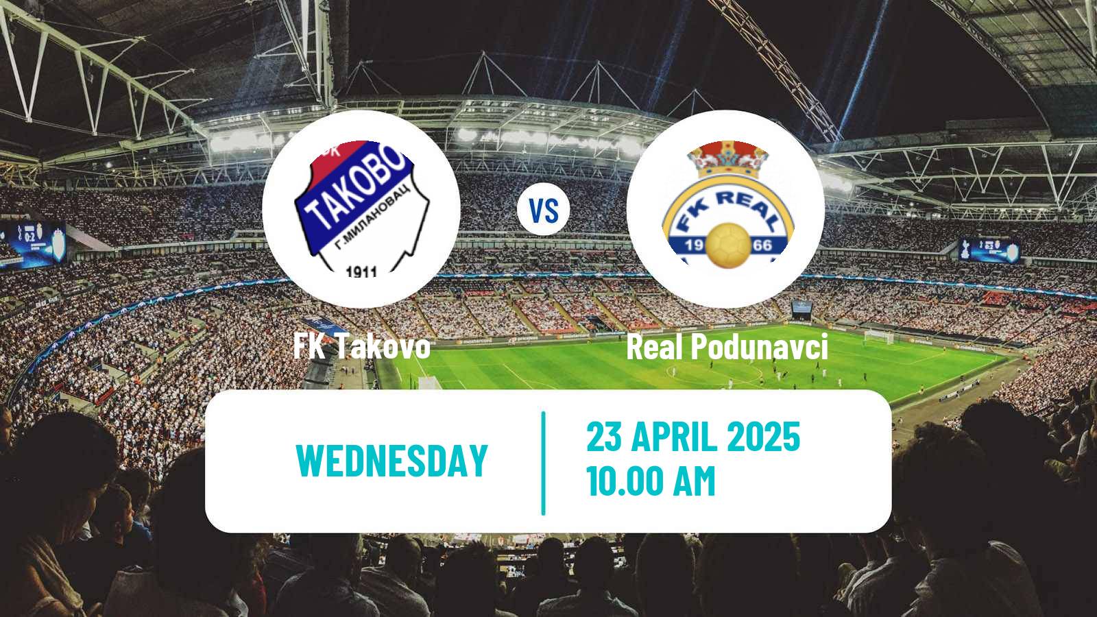 Soccer Serbian Srpska Liga - West Takovo - Real Podunavci