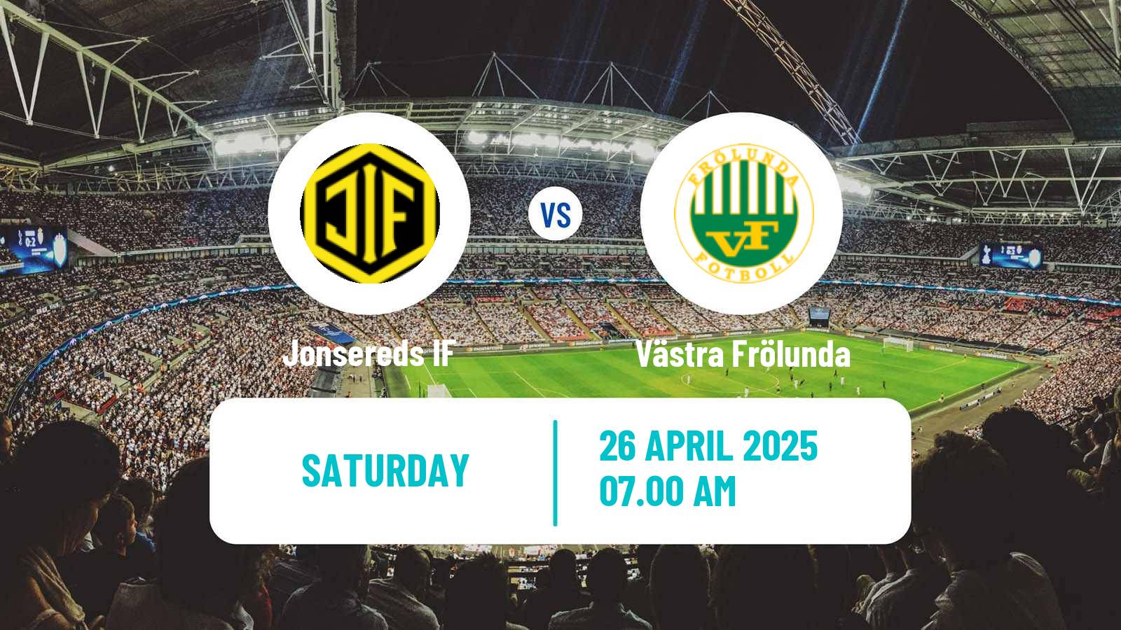 Soccer Swedish Division 2 - Västra Götaland Jonsereds - Västra Frölunda