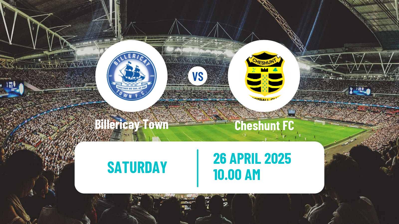 Soccer English Isthmian League Premier Division Billericay Town - Cheshunt