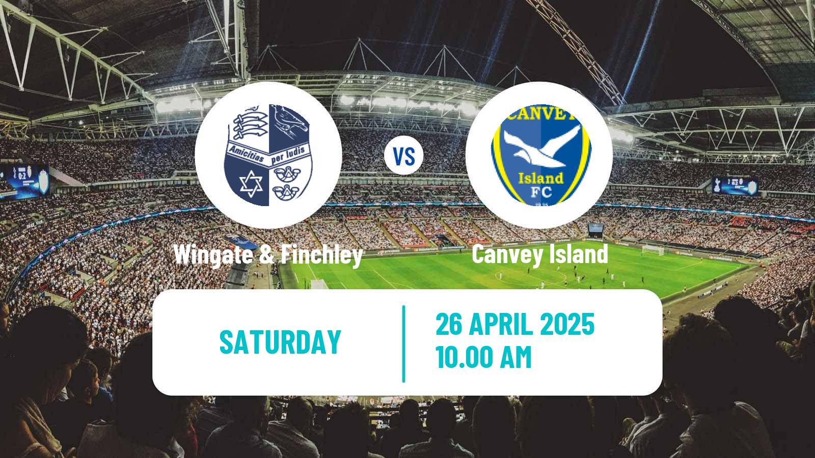 Soccer English Isthmian League Premier Division Wingate & Finchley - Canvey Island