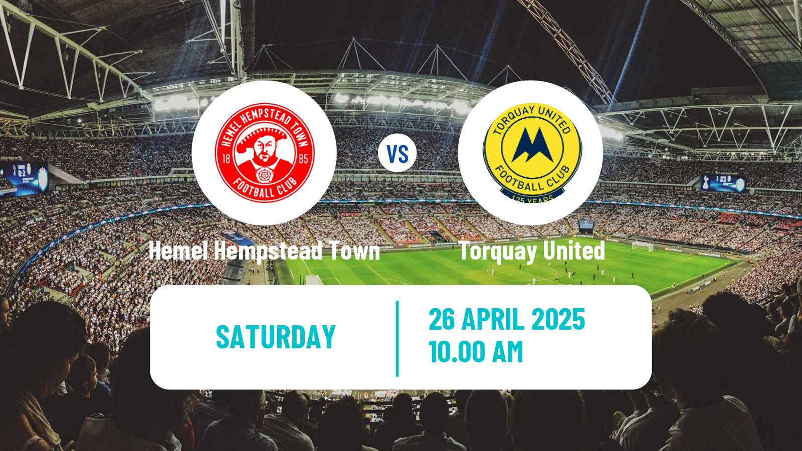 Soccer English National League South Hemel Hempstead Town - Torquay United