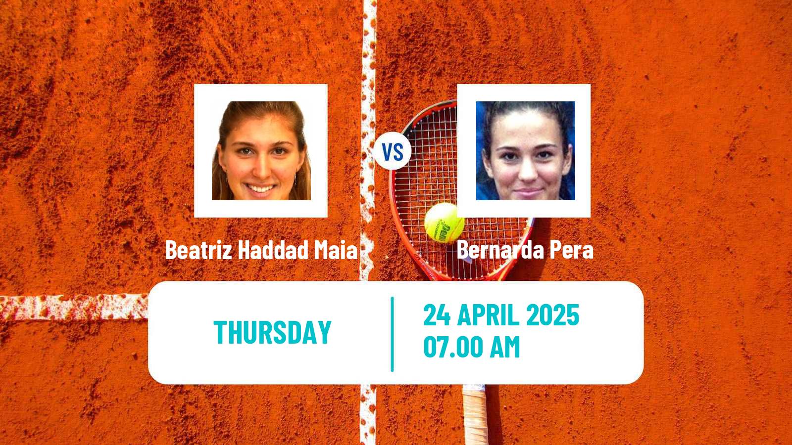 Tennis WTA Madrid Beatriz Haddad Maia - Bernarda Pera