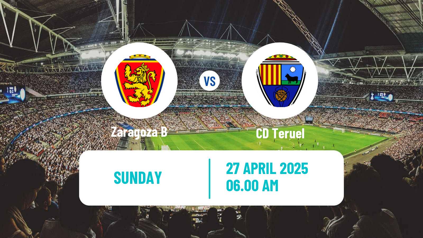Soccer Spanish Segunda RFEF - Group 2 Zaragoza B - Teruel