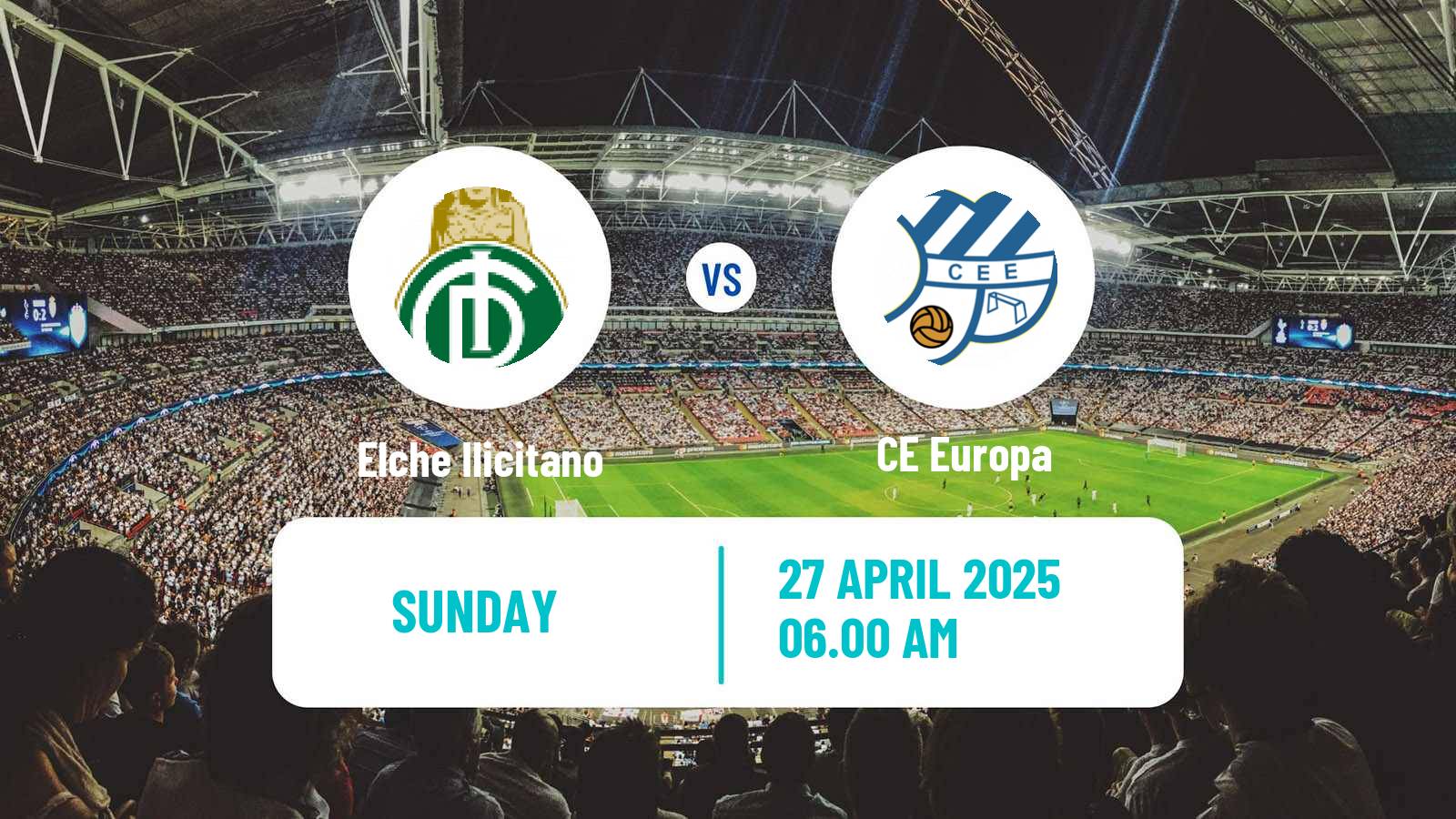 Soccer Spanish Segunda RFEF - Group 3 Elche Ilicitano - CE Europa
