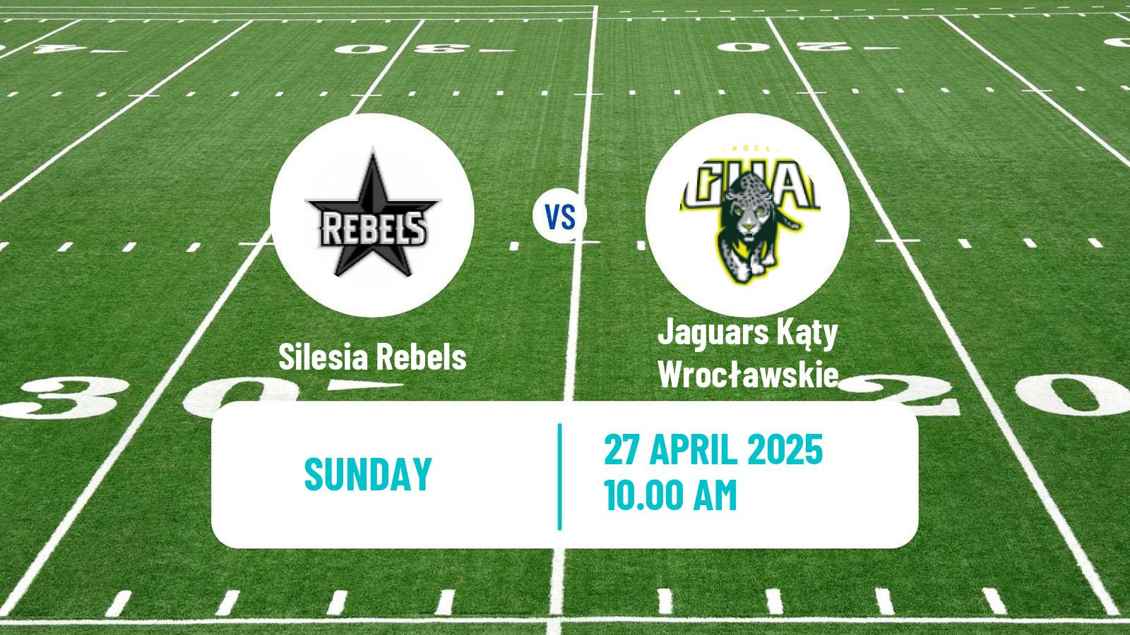 American football Polish PFL 1 Silesia Rebels - Jaguars Kąty Wrocławskie