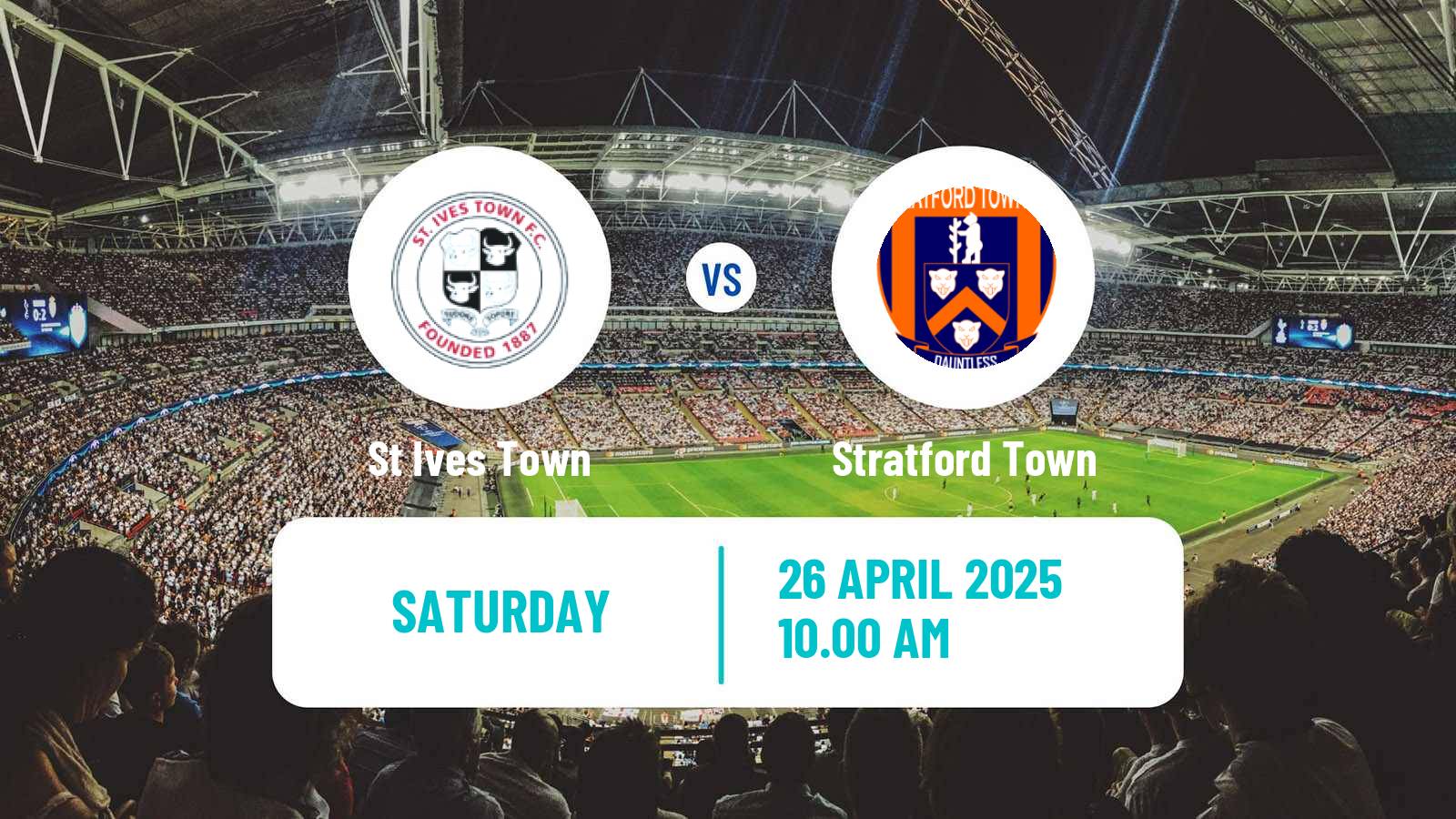 Soccer English Southern League Central Division St Ives Town - Stratford Town