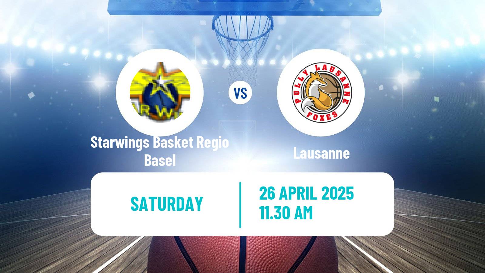 Basketball Swiss SB League Basketball Starwings Basket Regio Basel - Lausanne