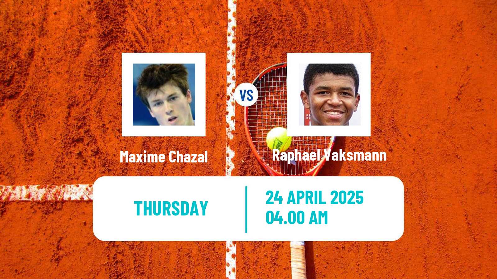 Tennis ITF M25 Angers Men Maxime Chazal - Raphael Vaksmann