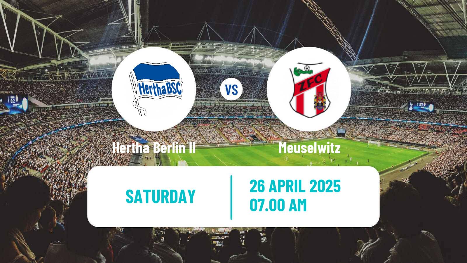 Soccer German Regionalliga Nordost Hertha Berlin II - Meuselwitz