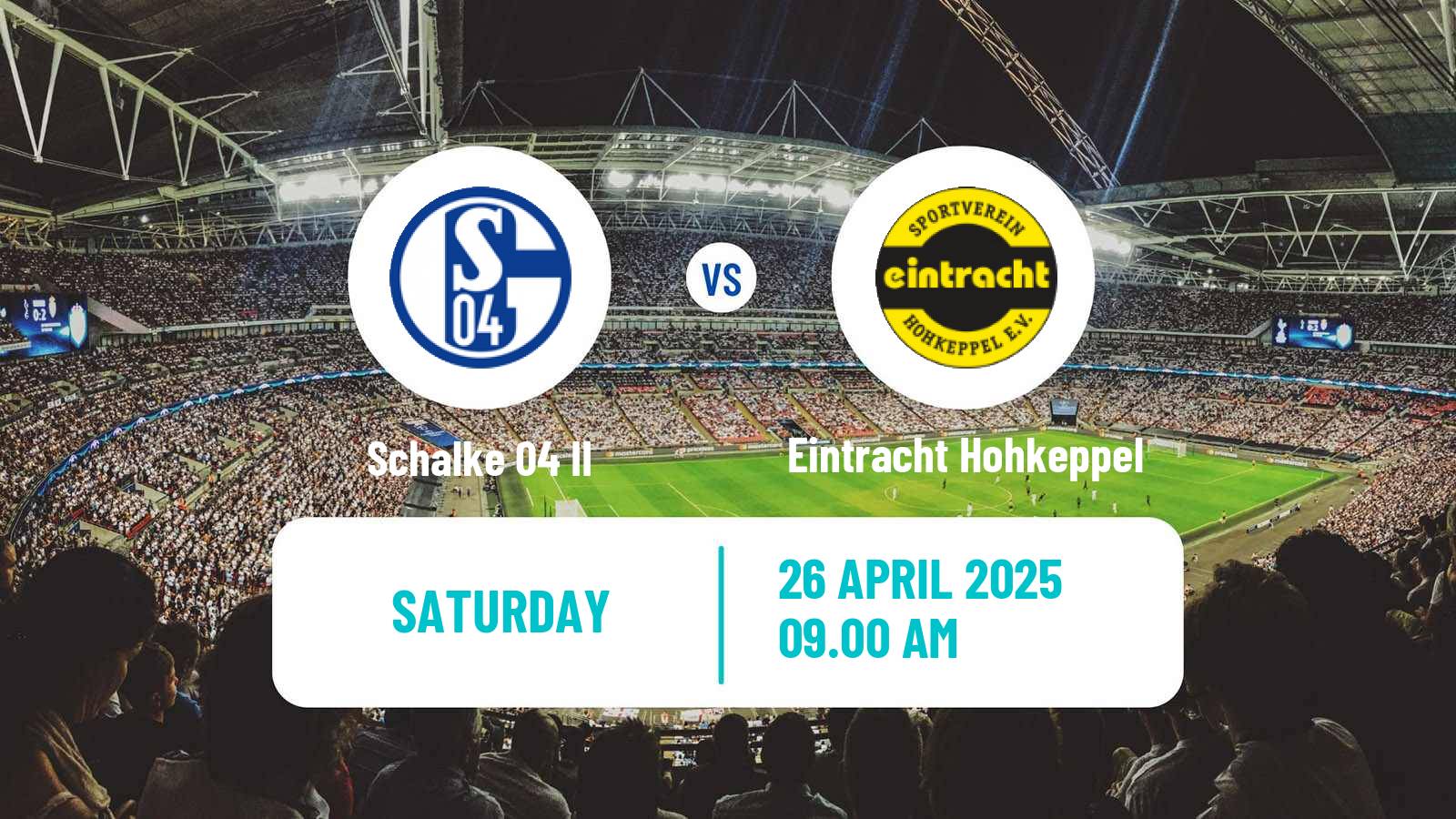 Soccer German Regionalliga West Schalke 04 II - Eintracht Hohkeppel