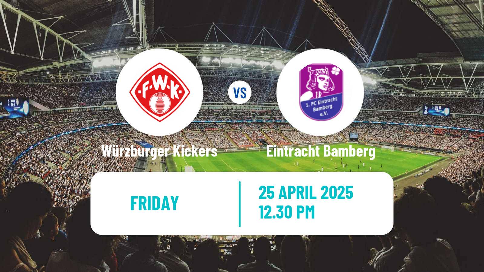 Soccer German Regionalliga Bayern Würzburger Kickers - Eintracht Bamberg
