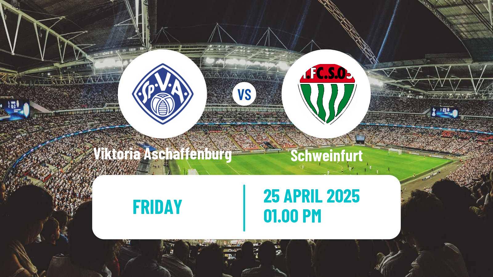 Soccer German Regionalliga Bayern Viktoria Aschaffenburg - Schweinfurt