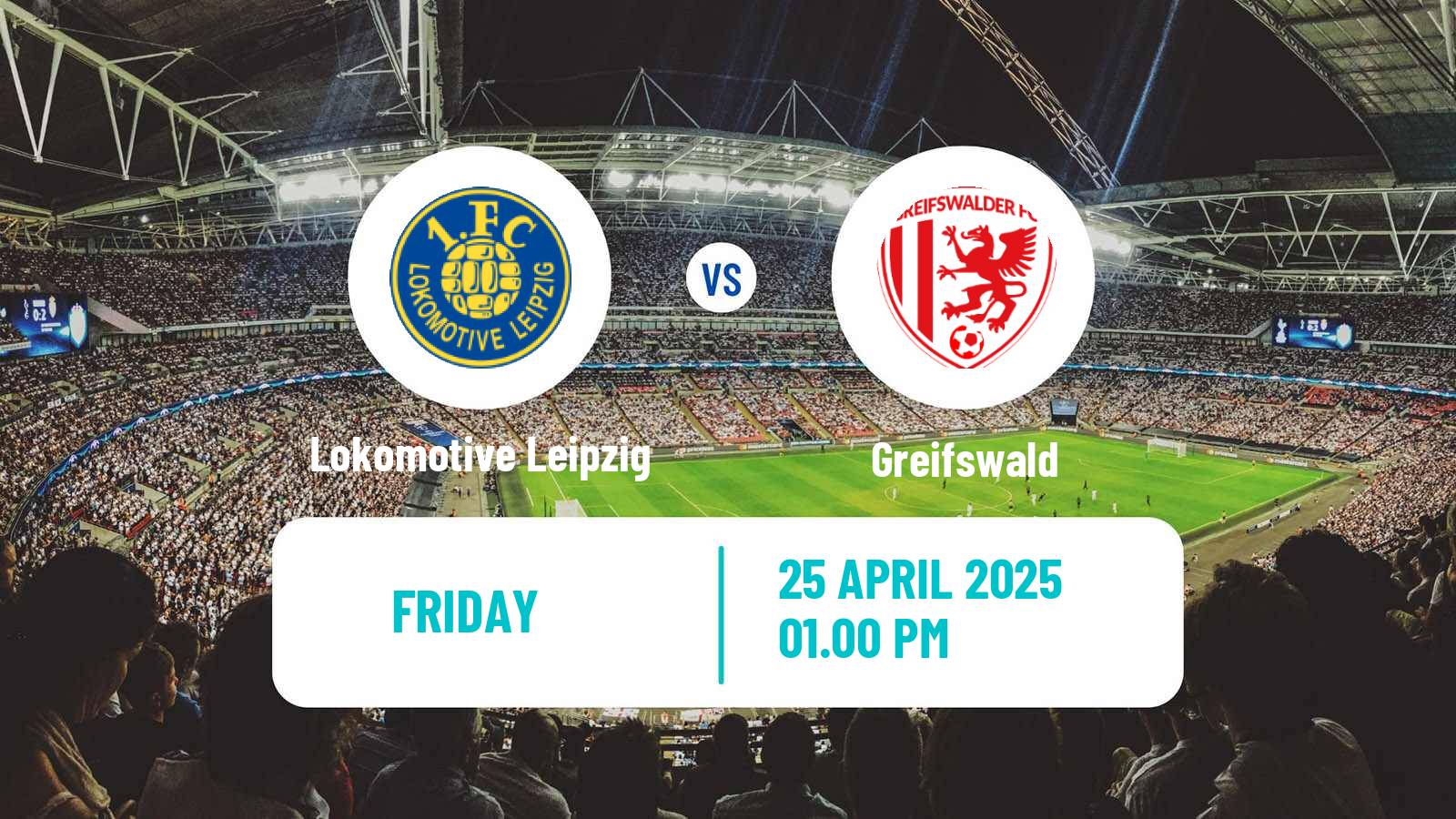 Soccer German Regionalliga Nordost Lokomotive Leipzig - Greifswald