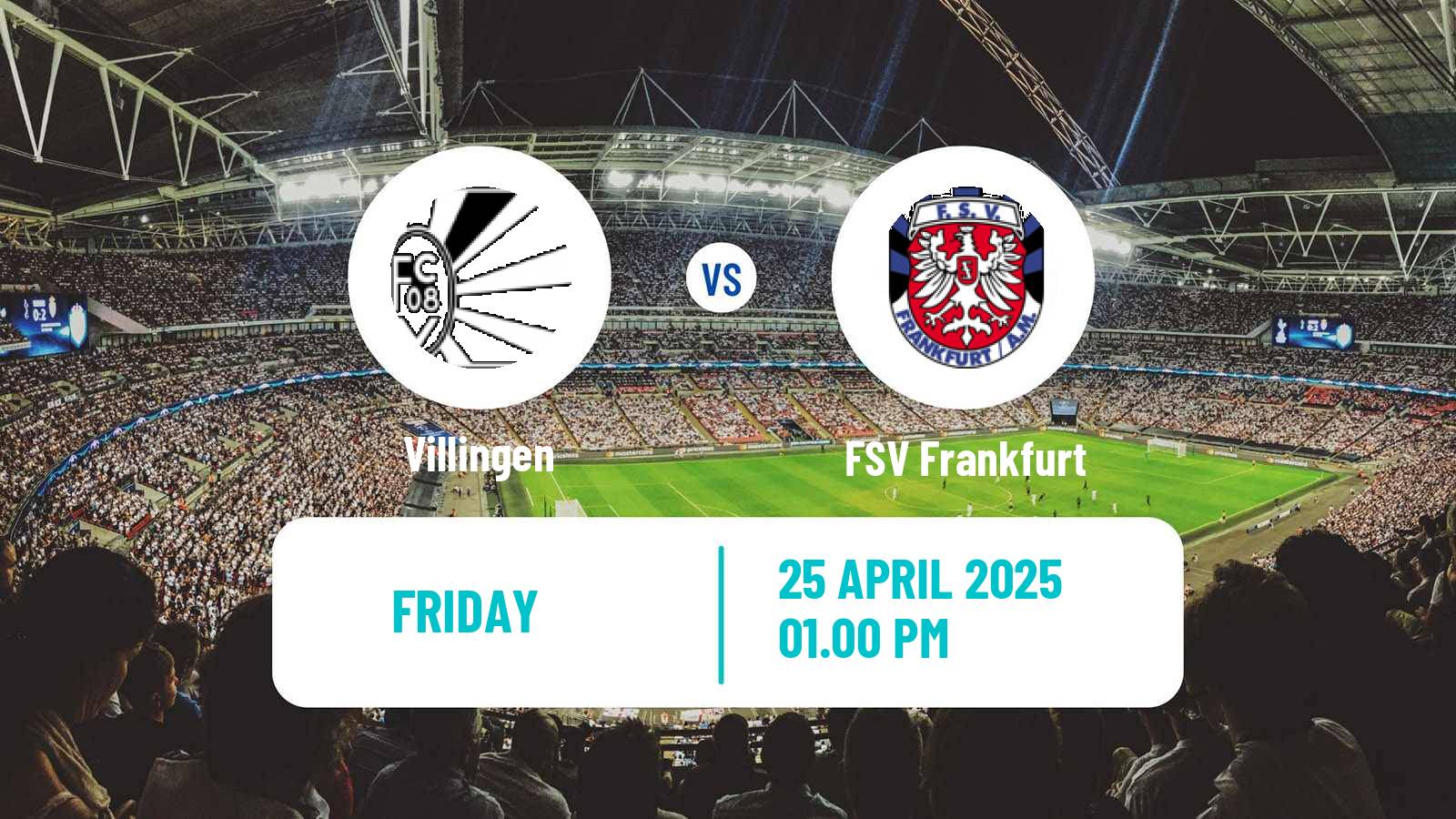Soccer German Regionalliga Sudwest Villingen - FSV Frankfurt
