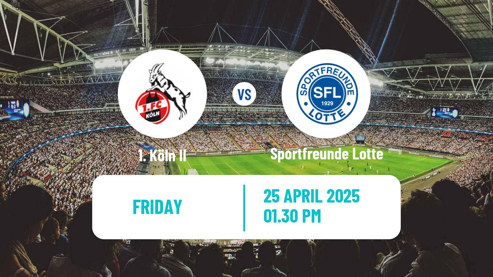 Soccer German Regionalliga West Köln II - Sportfreunde Lotte