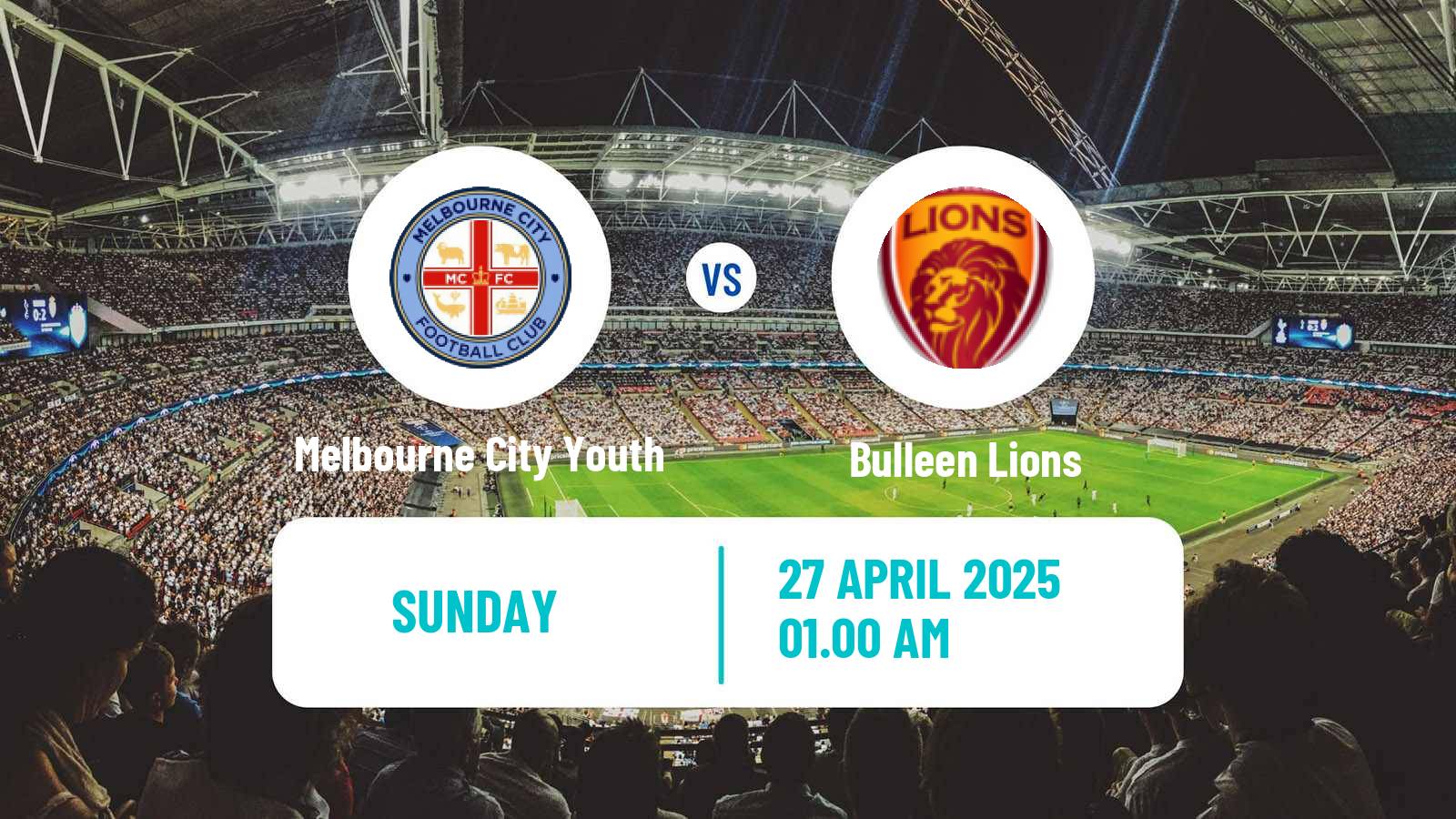 Soccer Australian Victoria Premier League Melbourne City Youth - Bulleen Lions