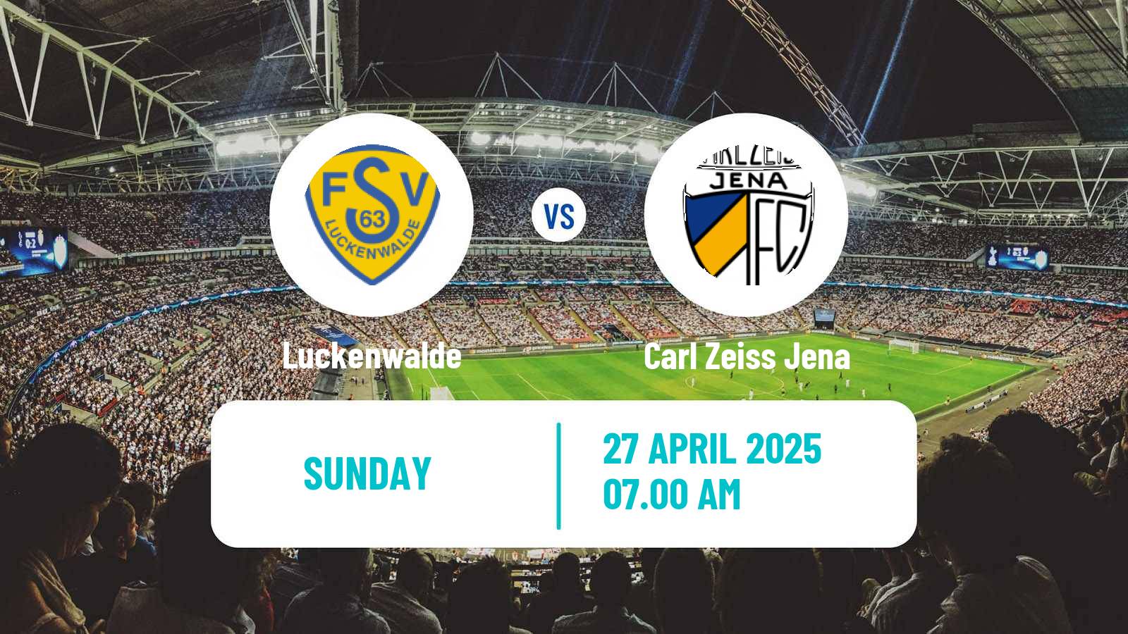 Soccer German Regionalliga Nordost Luckenwalde - Carl Zeiss Jena