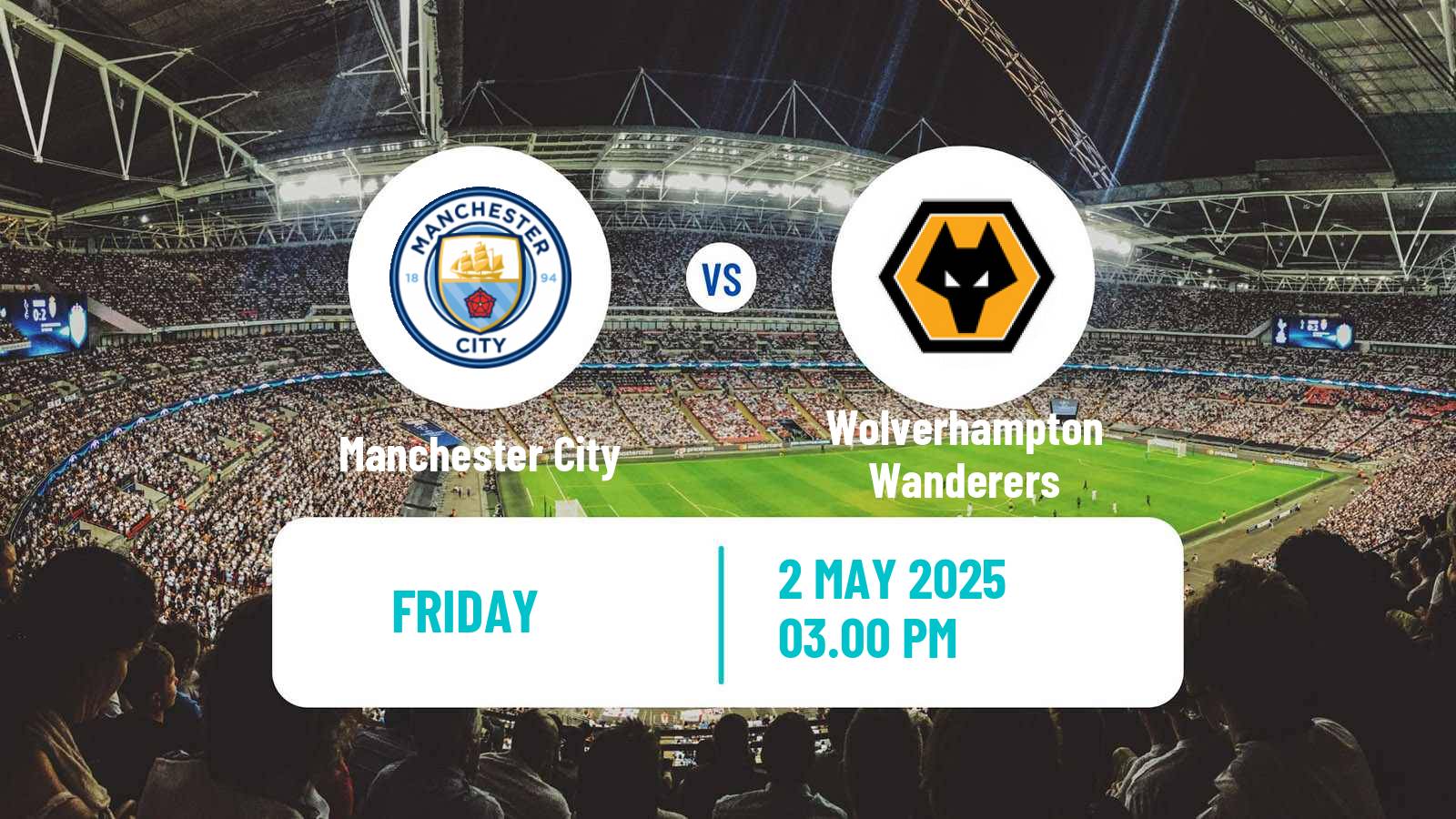 Soccer English Premier League Manchester City - Wolverhampton Wanderers