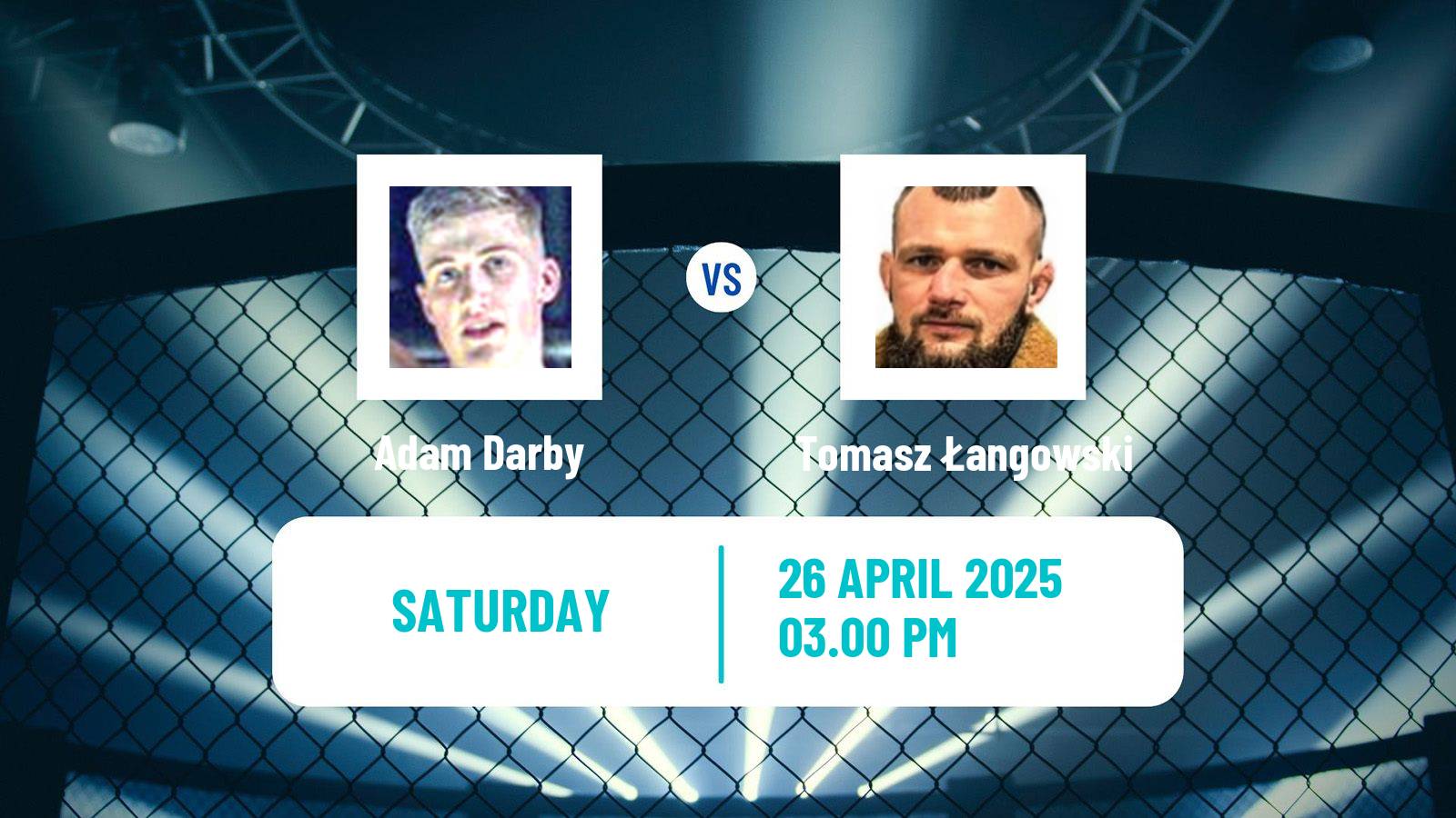 MMA Welterweight Cage Warriors Men Adam Darby - Tomasz Łangowski