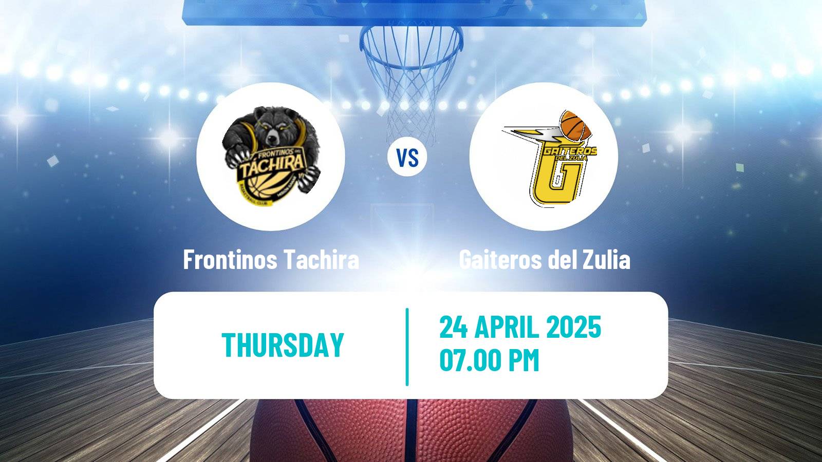 Basketball Venezuelan Superliga Basketball Frontinos Tachira - Gaiteros del Zulia