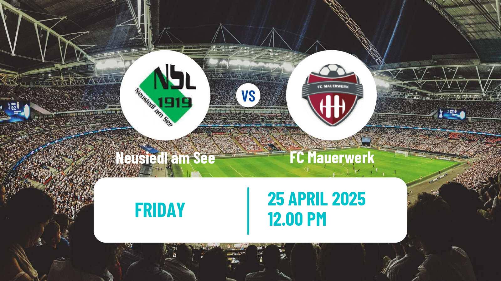 Soccer Austrian Regionalliga East Neusiedl am See - Mauerwerk