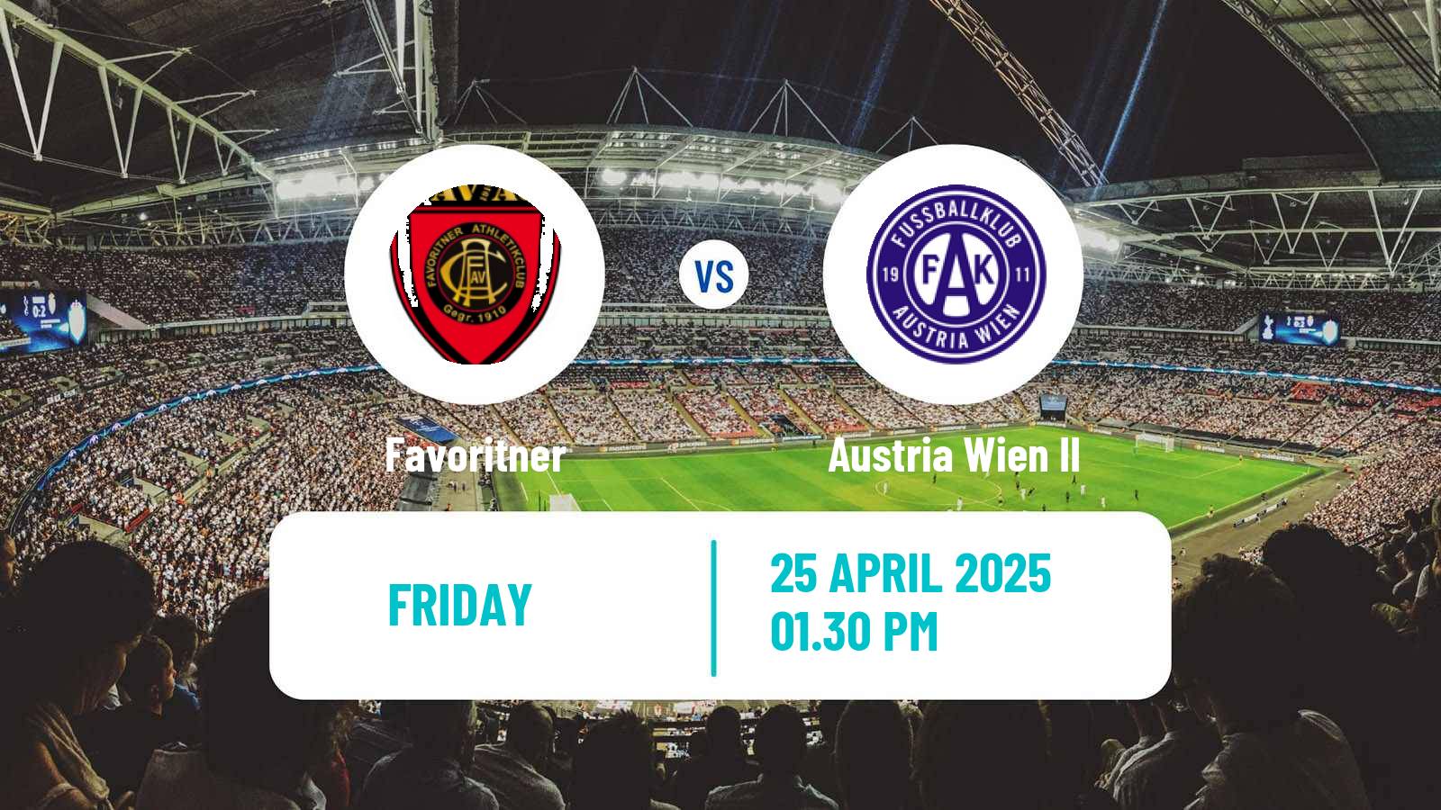Soccer Austrian Regionalliga East Favoritner - Austria Wien II