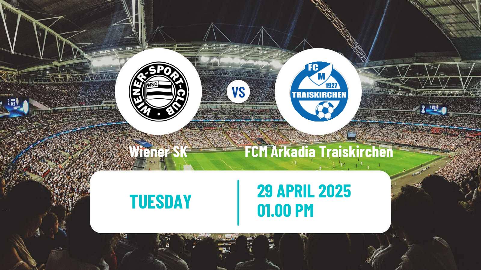 Soccer Austrian Regionalliga East Wiener - FCM Arkadia Traiskirchen