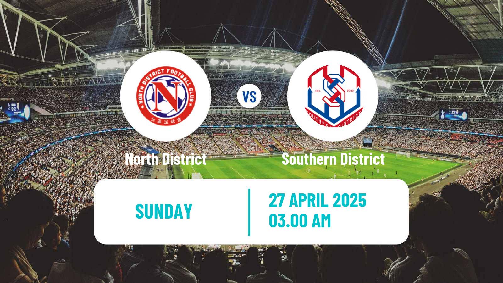 Soccer Hong Kong Premier League North District - Southern District