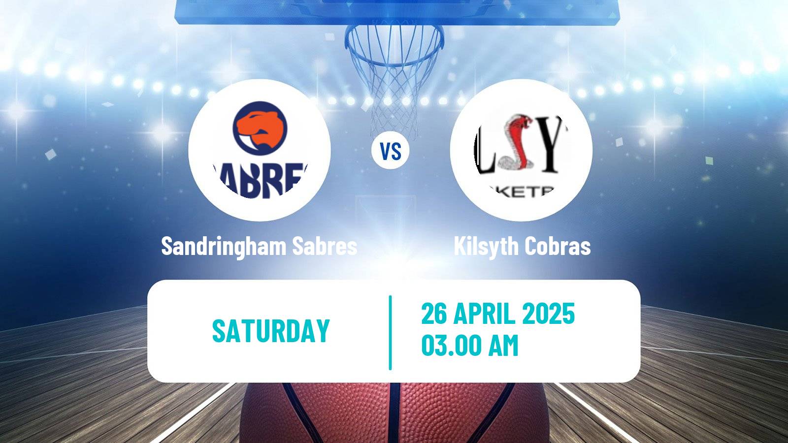 Basketball Australian NBL1 South Women Sandringham Sabres - Kilsyth Cobras