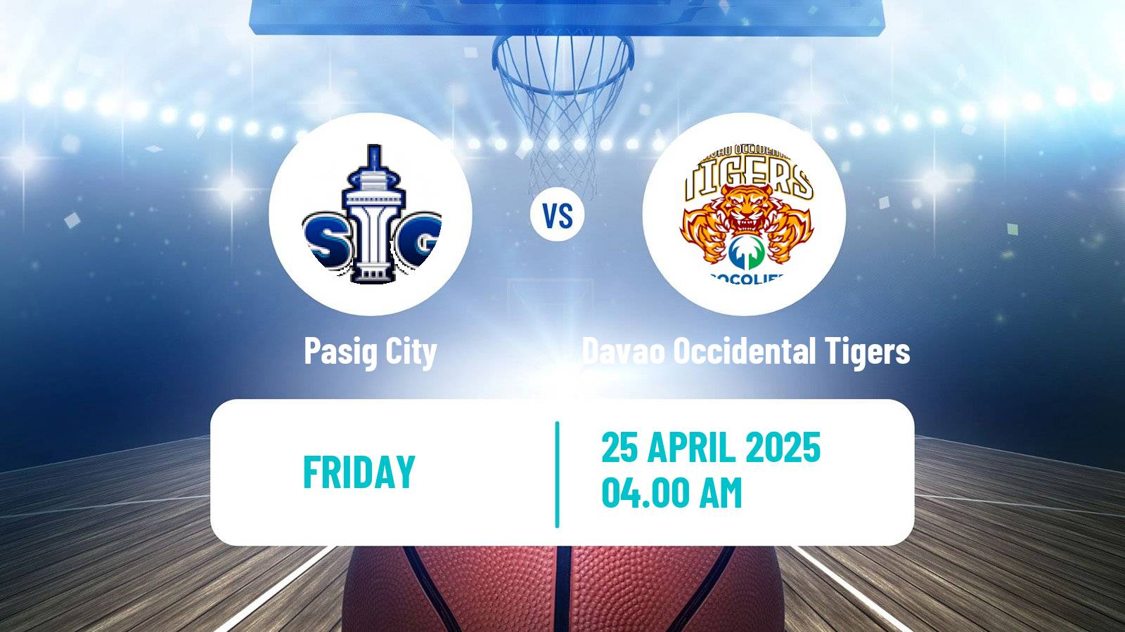 Basketball Philippines MBPL  Pasig City - Davao Occidental Tigers