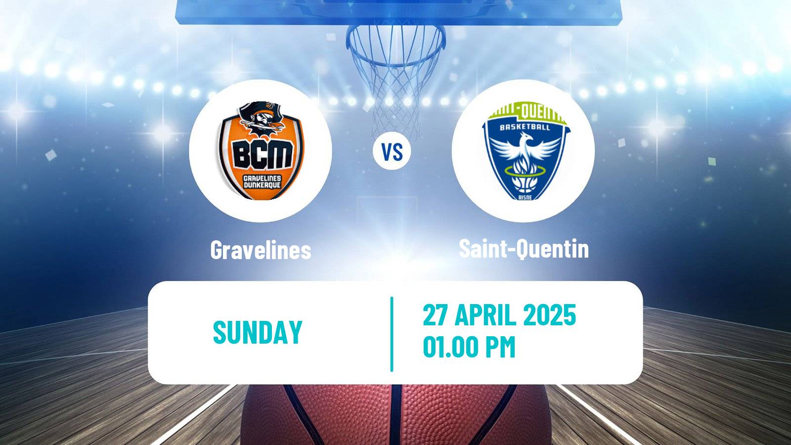 Basketball French LNB Gravelines - Saint-Quentin