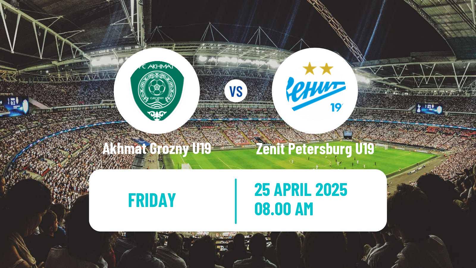 Football Russian Youth League Akhmat Grozny U19 - Zenit Petersburg U19