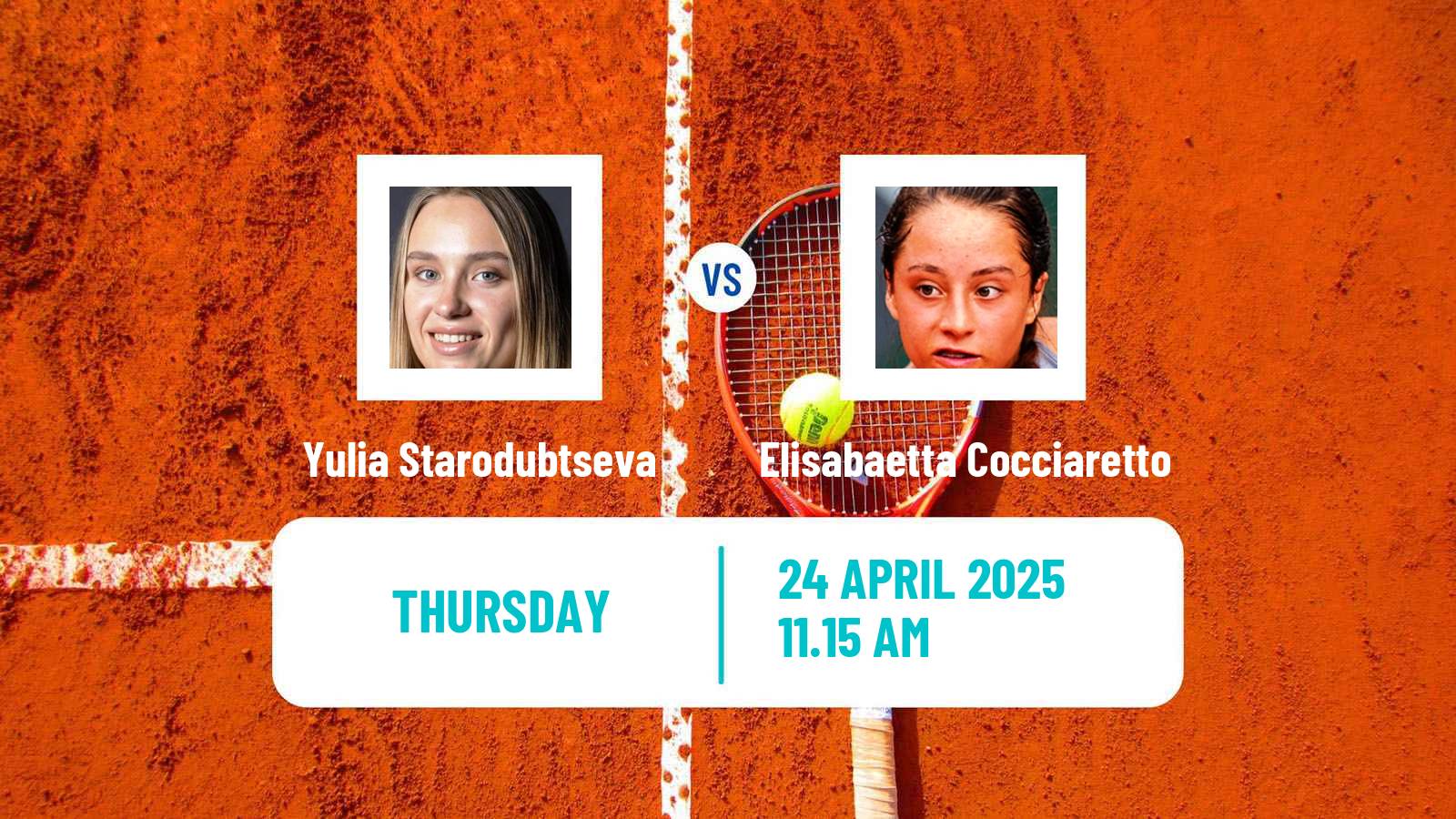 Tennis WTA Madrid Yulia Starodubtseva - Elisabaetta Cocciaretto