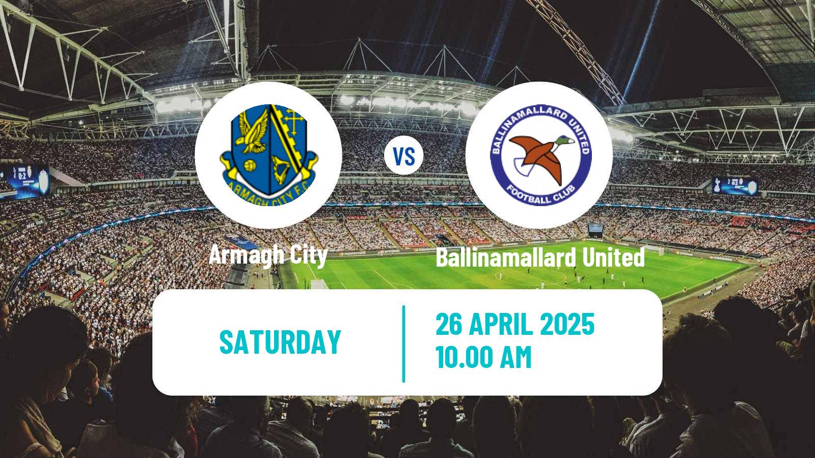 Soccer Northern Irish Championship Armagh City - Ballinamallard United
